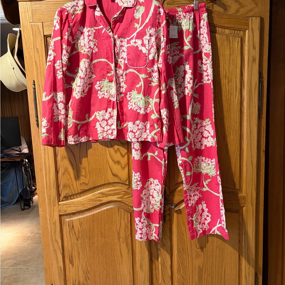 Lilly Pulitzer Pink Floral Pajama Set